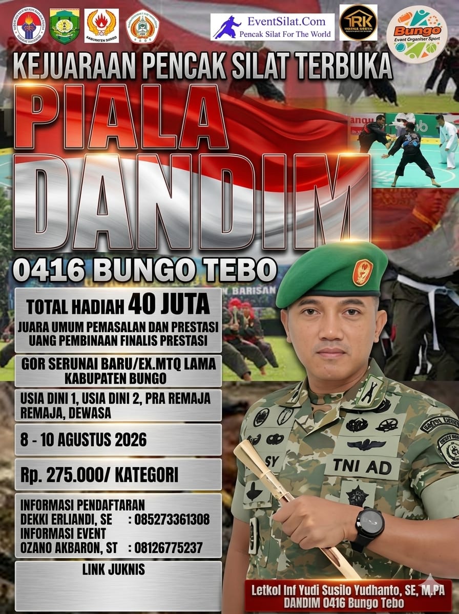 KEJUARAAN PENCAK SILAT PIALA DANDIM 0416 BUNGO TEBO